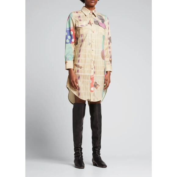 THEBE MAGUGU Sangoma Bone Printed Shirtdress Size Large - Picture 15 of 15